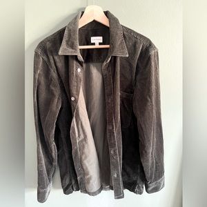 Men’s Medium Club Monaco Corduroy Forest Green Button Down Shirt